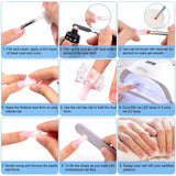 120-teiliges Nagelform-Set, Nagelverlängerungen, Gel-Nagelformen, Nagelform-Set mit Doppelkopfbürste und Nagelfeile mit Clips, für Gelnägel