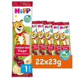 HiPP Leopard Riegel mit Joghurt und Kirschen in Banane (22 x 23g), ab 1 Jahr, nur mit Früchten gesüßt, in bester Bio-Qualität
