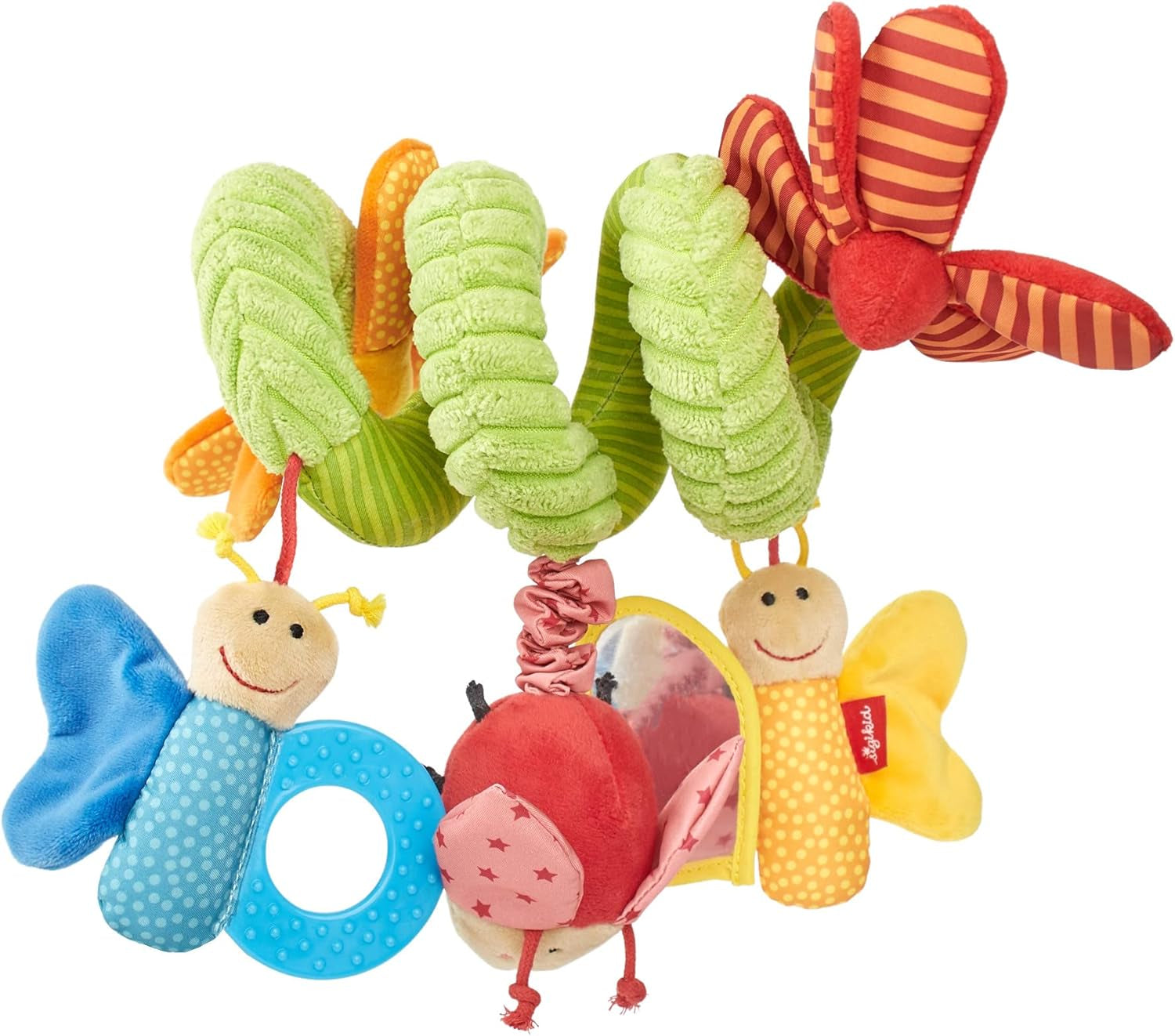 SIGIKID 42249 Aktiver Spiralschmetterling Baby Activity On Tour Mädchenspielzeug für Kinder ab der Geburt empfohlen Mehrfarbig Spielzeuge Bebe Naty Shop Empfohlen ab der Geburt Mehrfarbig