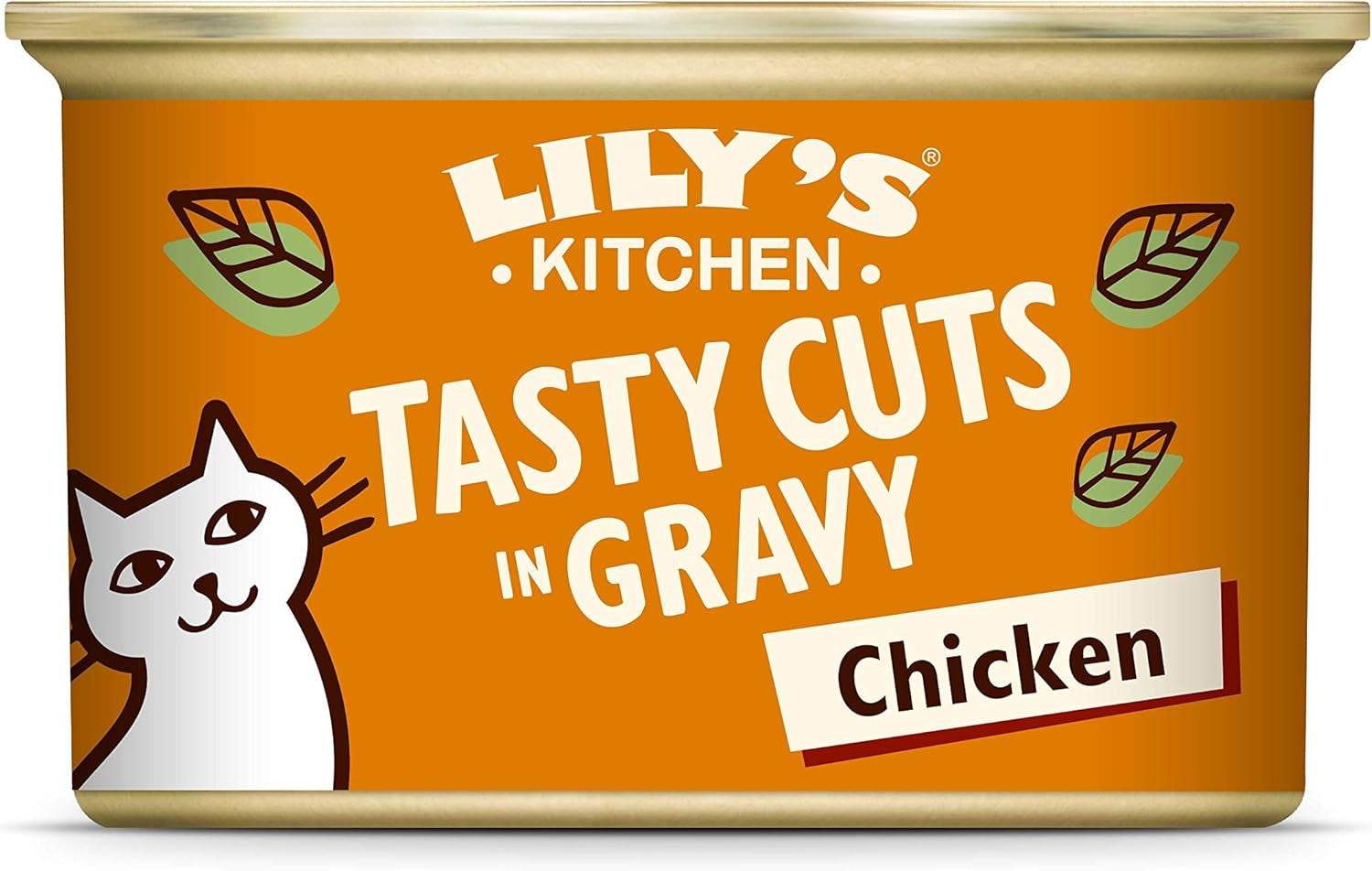 Lily's Kitchen Natürliches Nassfutter für ausgewachsene Katzen, in Dosen, leckere Stücke in Hühnersoße, getreidefreie Rezeptur (24 Schalen x 85 g)