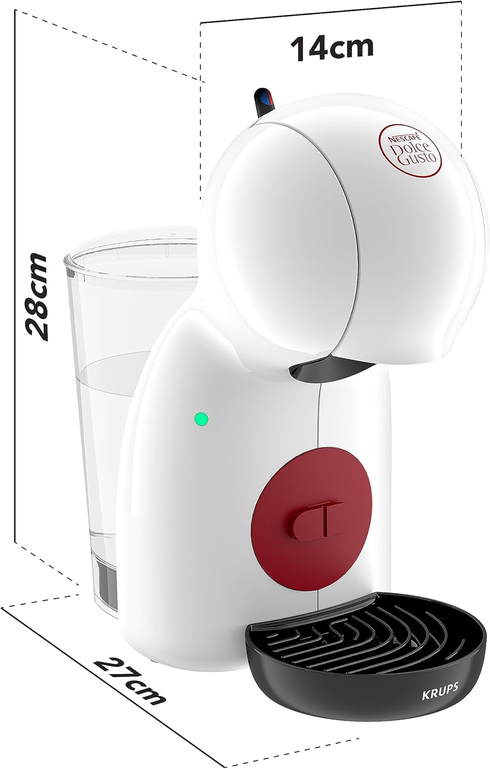 Manuelle Espressomaschine mit NESCAFÉ DOLCE GUSTO PICCOLO XS Kapseln von KRUPS, weiß