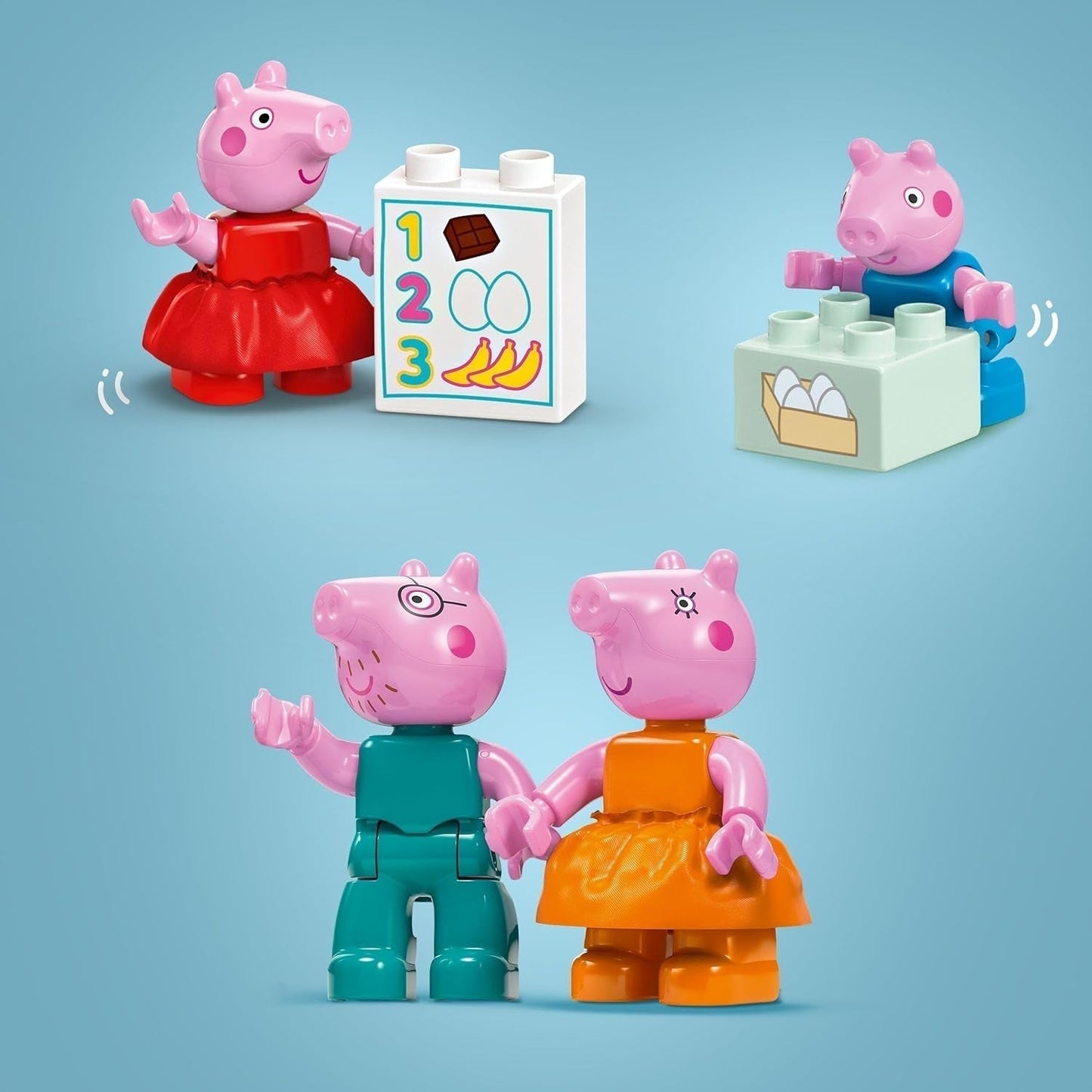 LEGO DUPLO 10434 Peppas Supermarkt: kreatives Lernspielzeug und Spielset, Geschenk für Jungen und Mädchen ab 2 Jahren, fördert die Geschicklichkeit. Bausets Besuchen Sie den LEGO-Store