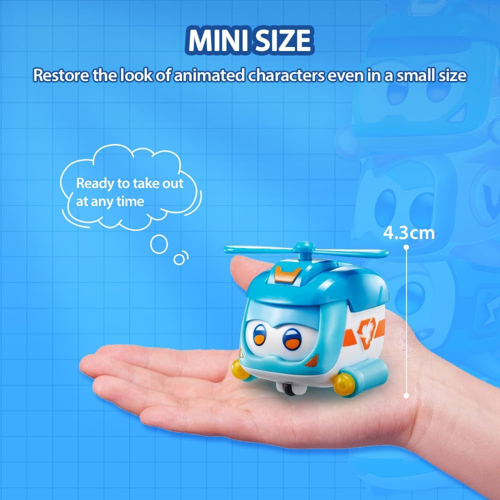 Super Wings Super Pets 4 Stück Shine, Golden Boy, Jerome, Ellie, umschaltbarer Gesichtsausdruck, Blitzeffekt, tragbares Spielzeug für 3, 4, 5, 6, 7, 8 Jahre alte Jungen und Mädchen, 5,1 cm große Actionfiguren, Naty Shop