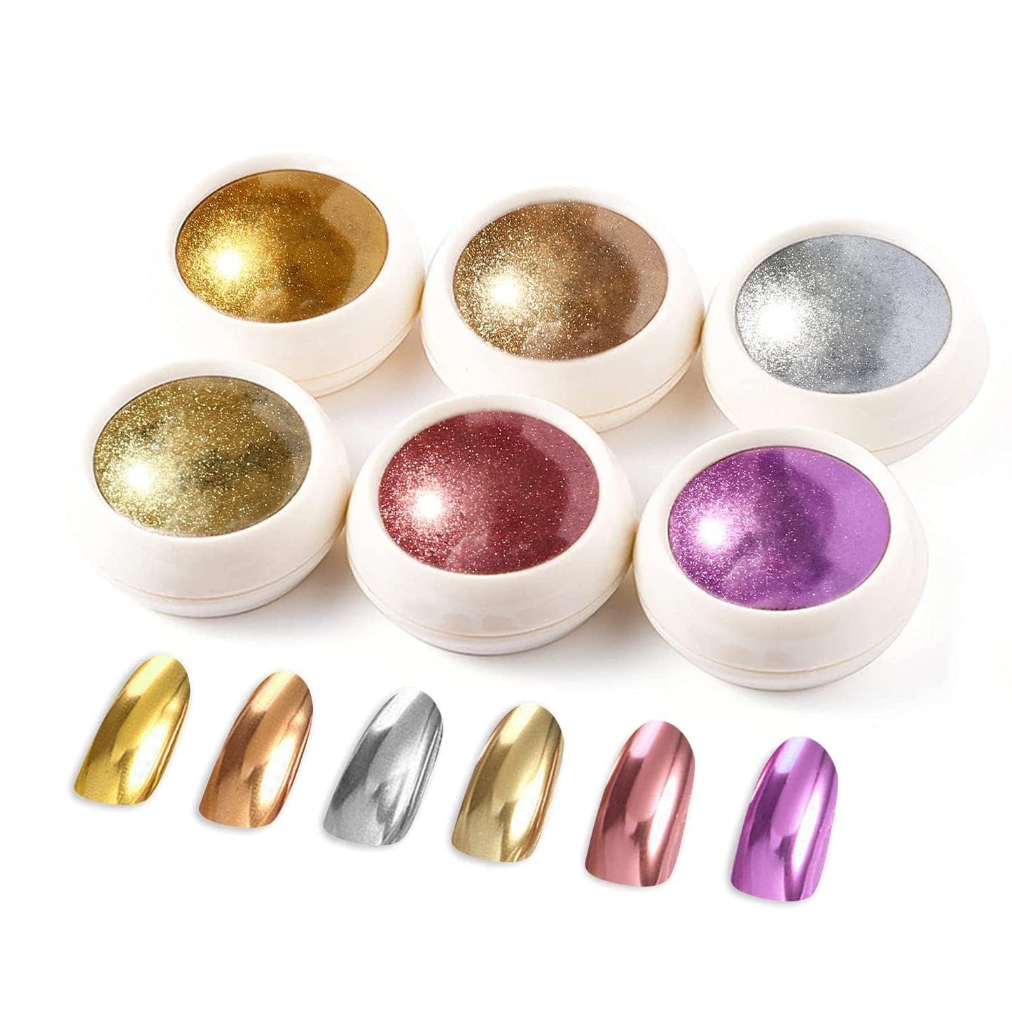 BISHENGYF Rose Gold Chrome Nail PowderNeue Upgrade Grosse Kapazitä Chrom PulverSuper-Spiegeleffekt Metall Mirror Chrome Powder –Neon Glassy Pearl Effect Glitter Nagelkunst Pulver Für DIY Salon