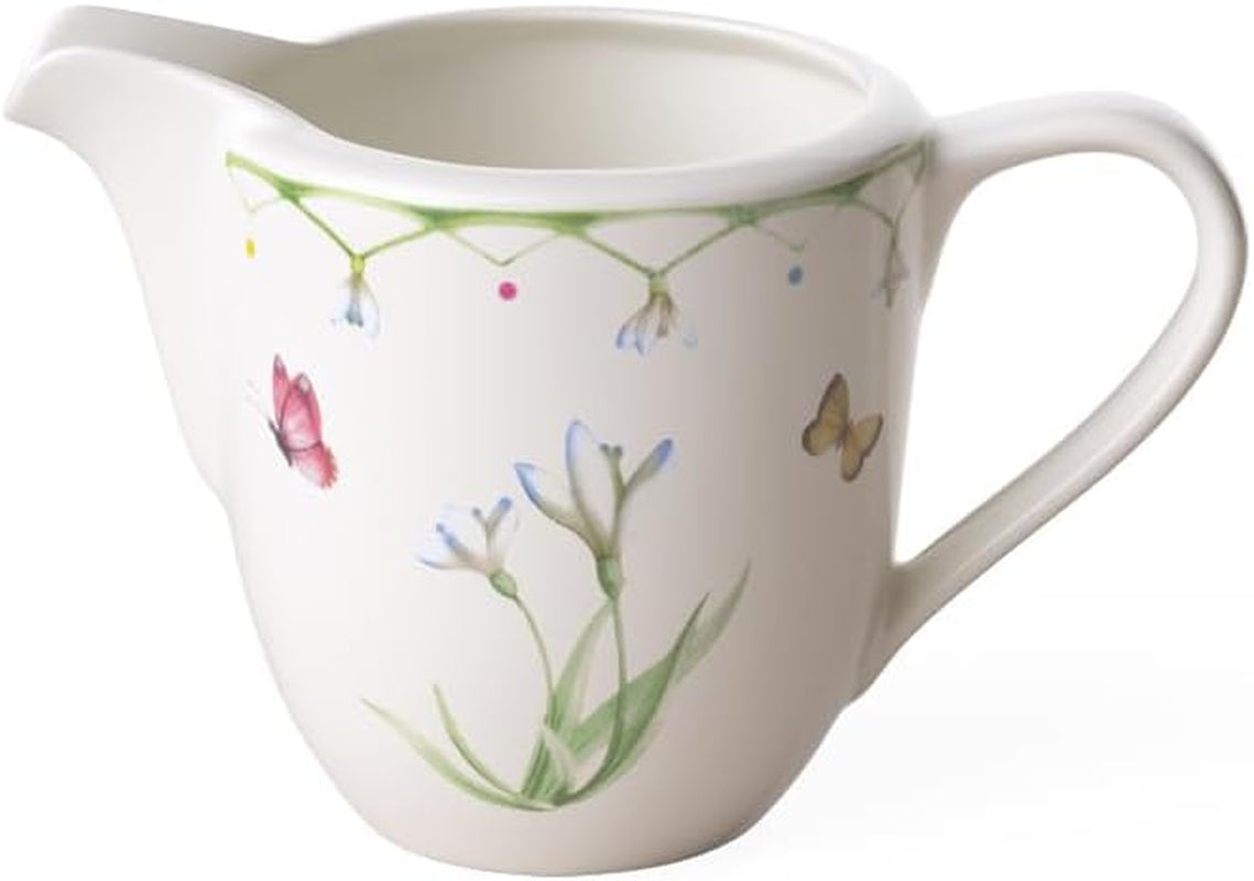 Villeroy & Boch Milchbecher Colourful Spring, 280 ml, Premium Porzellan, Weiß/Mehrfarbig