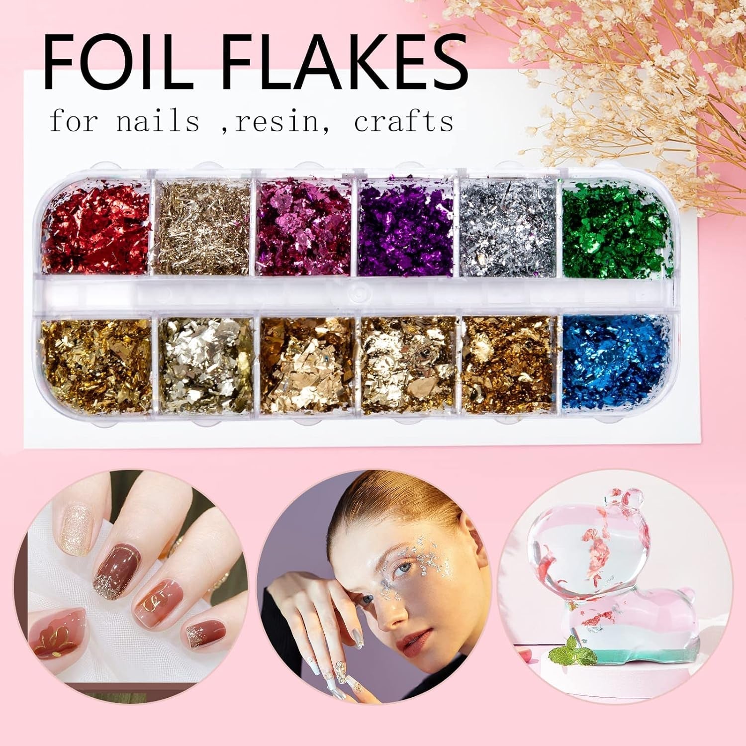 7 Boxen Strasssteine ​​​​Nägel, Nail Art Kit Strass Nagelglitzer Paillettes Nagel-Edelsteine ​​Kristalle Perlen Diamanten Metall Nieten Für DIY Dekoration Nageldesign (Multicolor)