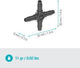 Gardena Micro-Drip-System - Querverbindung 4,6 mm (3/16 Zoll): Zubehör für Abzweigverteiler und Tropfleitungen, knickfreie Installation mit Easy & Flexible Verbindungstechnik (13214-20)