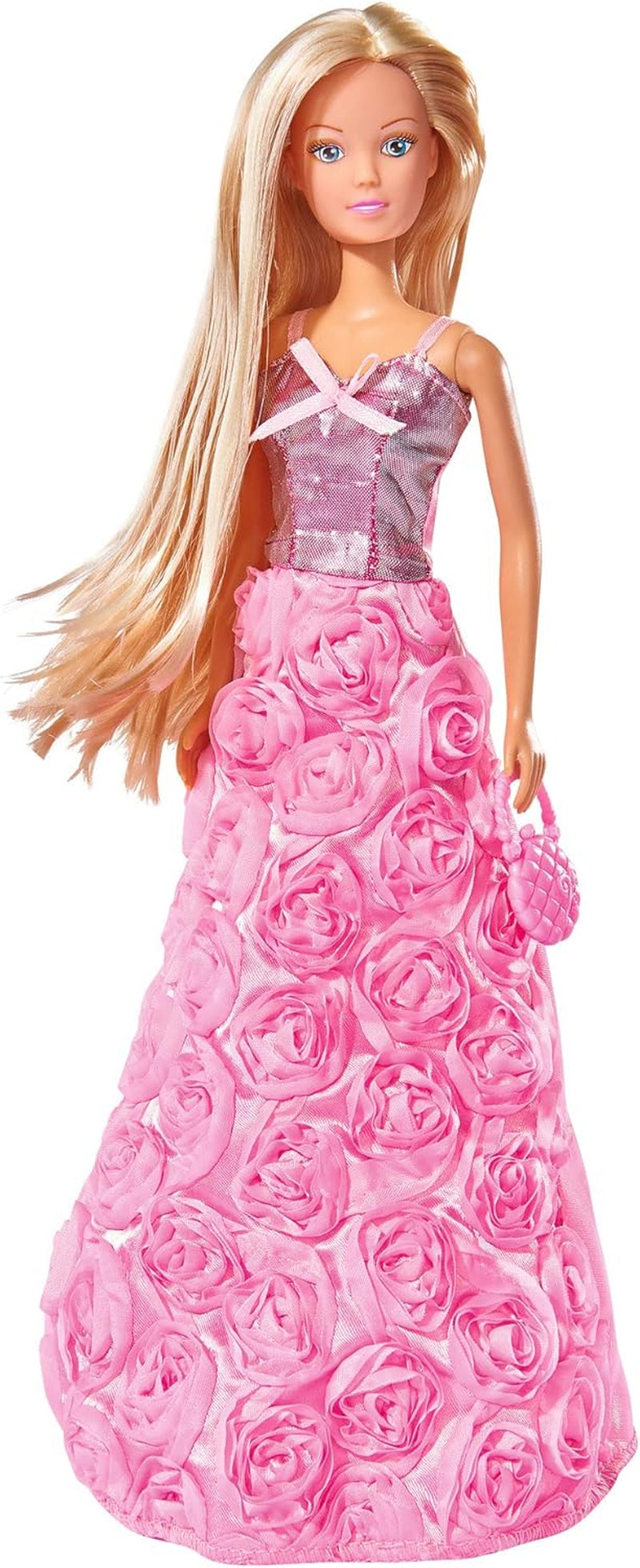 Simba 105739003 - Steffi Love Princess Gala Fashion, 2-fach sortiert, es wird nur EIN Artikel geliefert, Spielpuppe als Prinzessin im traumhaften Rosenkleid mit Handtasche, 29cm, ab 3 Jahre