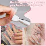 Nagelkunst Schwammpinsel,100 Stück Nail Art Schwämme Mit Metallgreifer,Nagels Zubehör Sponge,Nagel Pinsel,Maniküre Zubehör Für Nägel,Um Eine Varaudzen Von Gradient Nail Art Patterns Zu Ersetzen