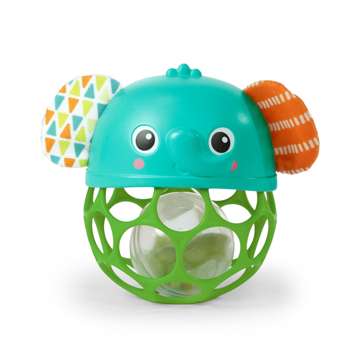 Bright Starts Giggle & Glow Bell, im Dunkeln leuchtendes Elefantenspielzeug Oball, leicht zu fangen, Neugeborene+ Unisex-Babyspielzeug, Naty Shop Standardtitel