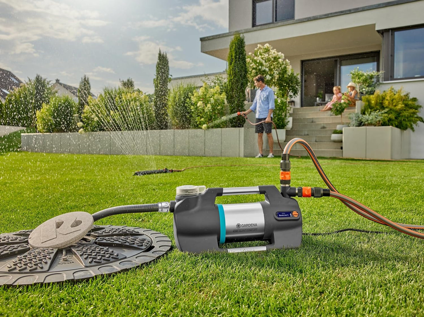 Gardena Staubsauger-Set mit 7m Saugschlauch, robuster Anschluss, Rückflussverhinderer, langlebig und zuverlässig (09091-20)