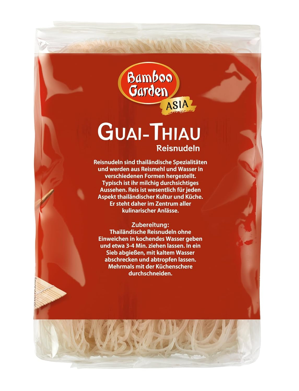 Bamboo Garden Guai Thiau Reisnudeln 250g (Verpackungsdesign kann variieren)