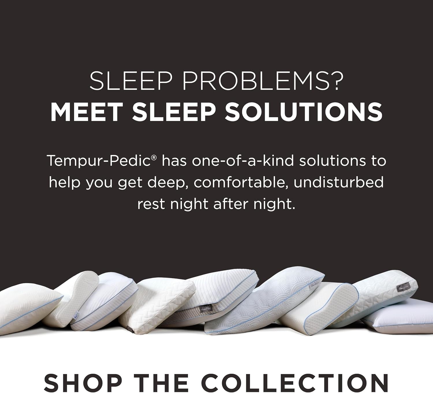 TEMPUR-PEDIC Symphony-Kissen aus Memory-Schaum, luxuriös, weich, Standard, weiß Standardkissen Naty Shop