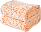 Lila FY FIBER HOUSE Flanell-Fleece-Überwurf, 3D-Geparden-Druck, Mikrofaserdecke, 228 x 274 cm
