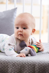 HABA 304771 - Rassel-Dackelfigur, Stoff-Babyspielzeug mit Rasselmotor, Spielzeug ab 6 Monaten Toys Bebe Naty Shop