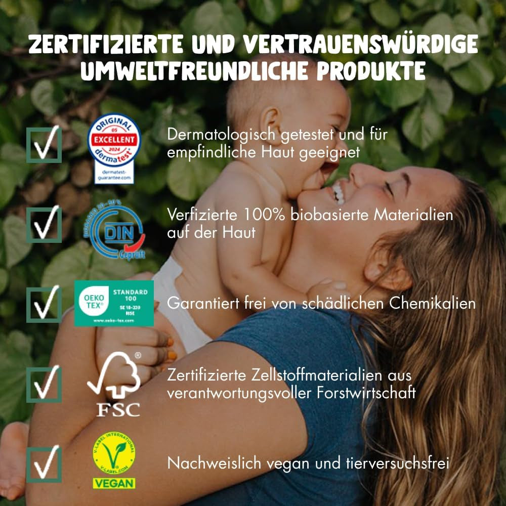 Eco Diapers Eco by Naty Baby Eco Diapers – hochwertige Bio-Windeln, umweltfreundlich, aus pflanzlichen Materialien, ideal für empfindliche Babyhaut (Größe 5 – 80 Stück)