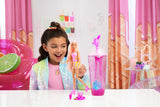 Barbie Pop Reveal Fruit – Überraschungspuppen mit 8 fruchtigen Überraschungen, darunter eine positionierbare, nach Erdbeerlimonade duftende Puppe und ein flauschiger Welpe, ab 3 Jahren, HNW41