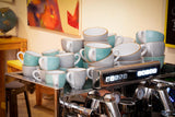 Creatable 34042 Vintage Nature Aqua Serie 8-teiliges Tafelservice für 4 Personen, Kaffeetassen-Set aus Porzellan, spülmaschinen- und mikrowellengeeignet, hergestellt in Europa