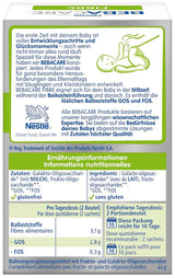 BEBACARE FIBER glutenfreies Nahrungsergänzungsmittel für eine schonende Verdauung, Nahrungsergänzungsmittel für Babys ab der Geburt und Kleinkinder, 1x (20 x 2,2g)