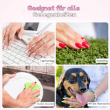 30 Stück französische künstliche Nägel – zum Aufkleben auf künstliche Nägel – weiche Gelnägel für Frauen – selbstklebende Acrylnägel, quadratische Maniküre (französisches Rosa)