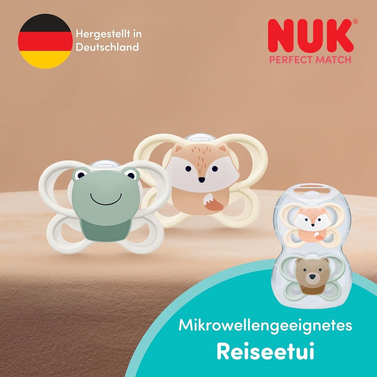 NUK Perfect Match Luftschnuller für Babys | 0-6 Monate | Kieferorthopädische Schnuller, die die Luftzirkulation fördern und durch Speichel verursachte Hautausschläge verhindern | 95 % Akzeptanz bei Babys** | Disney Winnie Puuh | 2 Stück