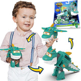 Super Wings 5" Transforming Characters 2er-Pack Transforming Supercharged Jett + Tino Transformer Spielzeug für Jungen und Mädchen ab 3 Jahren Rote Actionfiguren Naty Shop Tino