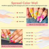 Makartt Blooming Gel-Nagellack – 15 ml Blooming Gel-Nagellack-Verlängerung mit Marmorfarbe, Gelfarbe, DIY-Maniküre-Nageldesigns, Blumen, Tiere, Aquarell, magisches Maniküre-Set