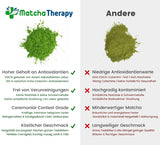 Matcha-Therapie 30+ | Bio-Matcha-Teepulver | 60 g | Mit einem nachgewiesenen Gehalt von mindestens 30 mg/g Catechin EGCG | Unterstützt das Immunsystem und das Energieniveau | Zeremonielle Qualität | Grüner Tee aus Japan