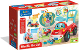 Clementoni – 17747 – Nicolò Go Go 3 in 1 – Reitauto, elektronischer Lernlautsprecher, erste Schritte, Lichter und Geräusche, Spiel für 1-Jährige – Made in Italy Bebe Toys Naty Shop