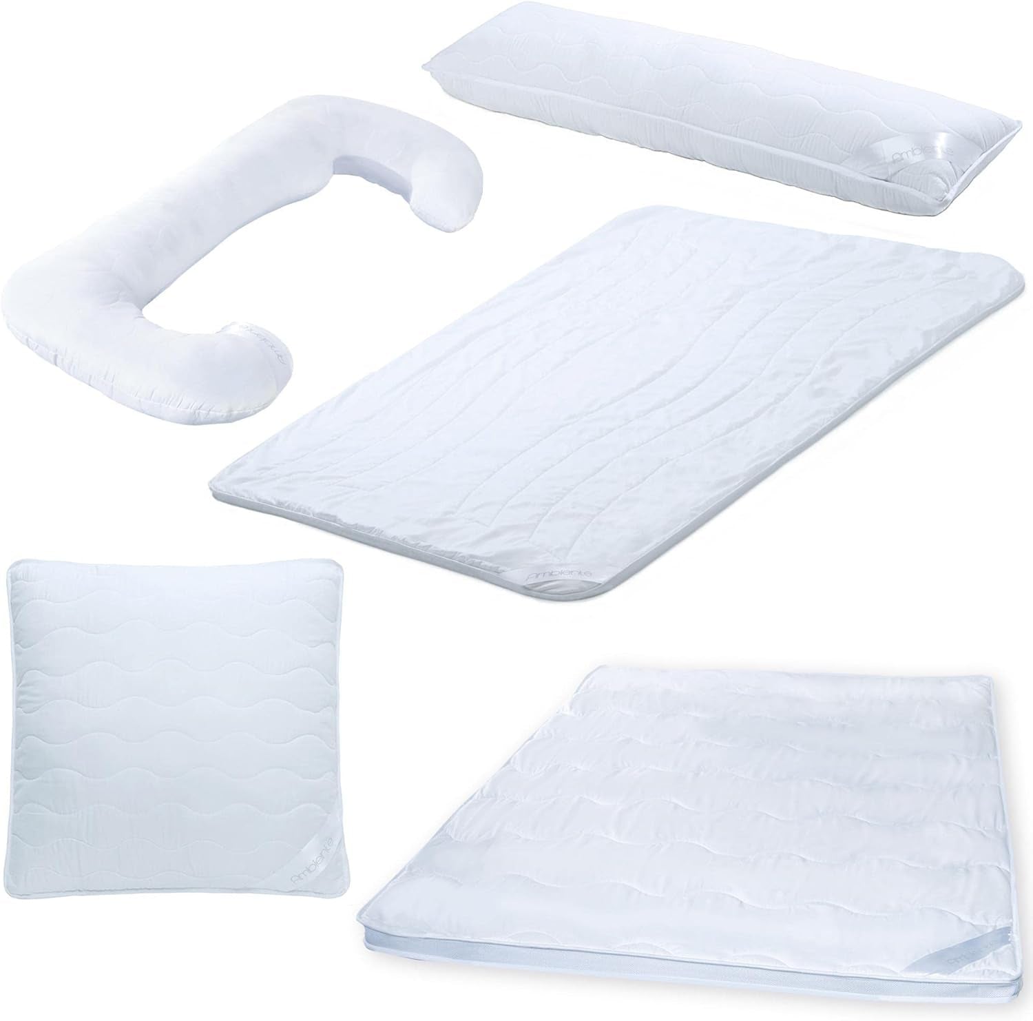Ambiente Sommerlichtdecke 220 x 240 cm Mikrofaserdecke atmungsaktiv Winter Sommer Steppdecken und Steppdecken Naty Shop