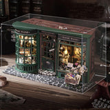 Magic Shop Puppenhaus mit Staubschutz, DIY-Miniatur-Puppenhaus-Möbelset im Maßstab 1:24, kreatives Geschenk für Kinder, Teenager, Geburtstagsgeschenk