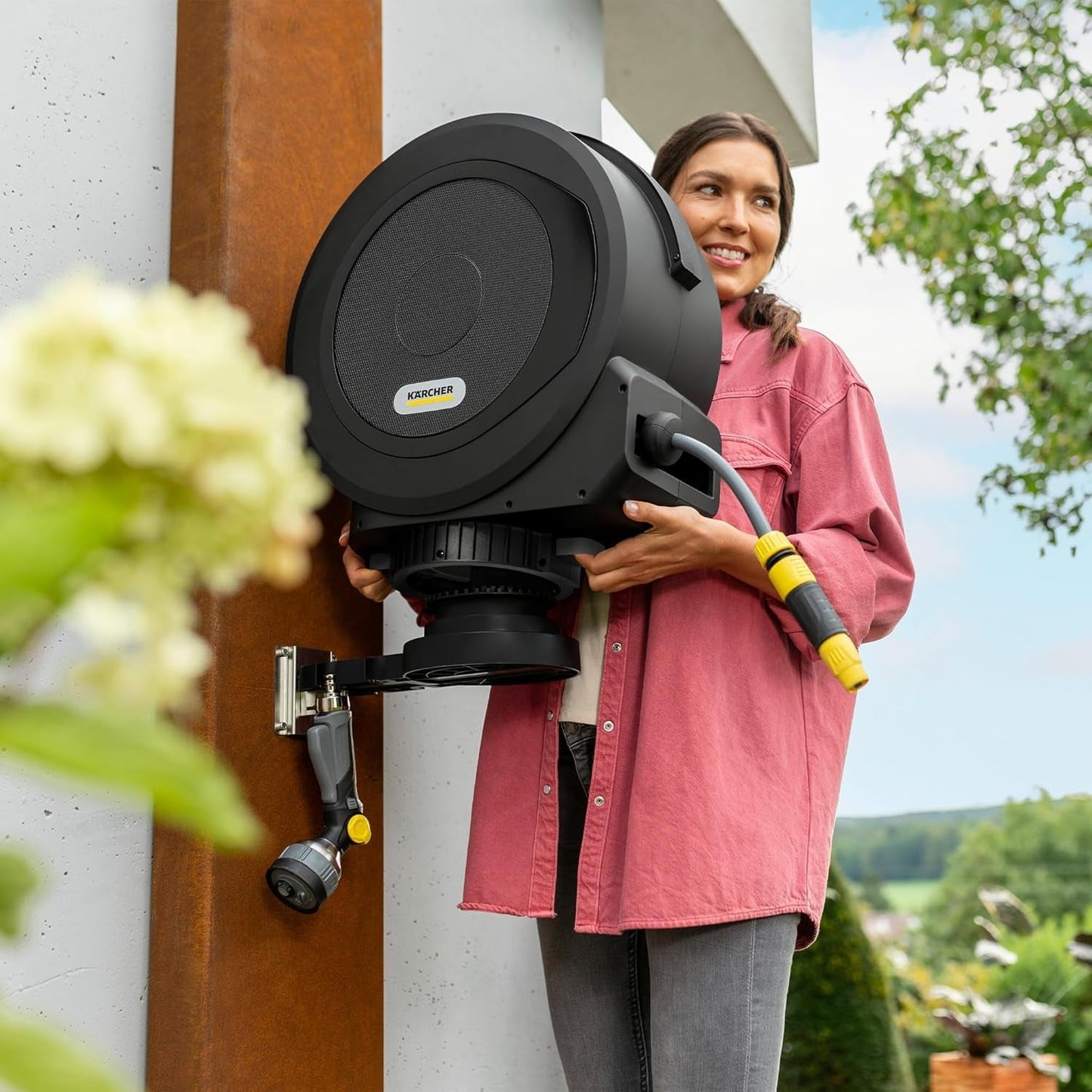 Automatische Schlauchbox Kärcher HBX 5.35: 35 m Schlauch, Verbindungsschlauch: 1,5 m; automatischer Schlauchrückzug, komfortabel und flexibel, schwarz