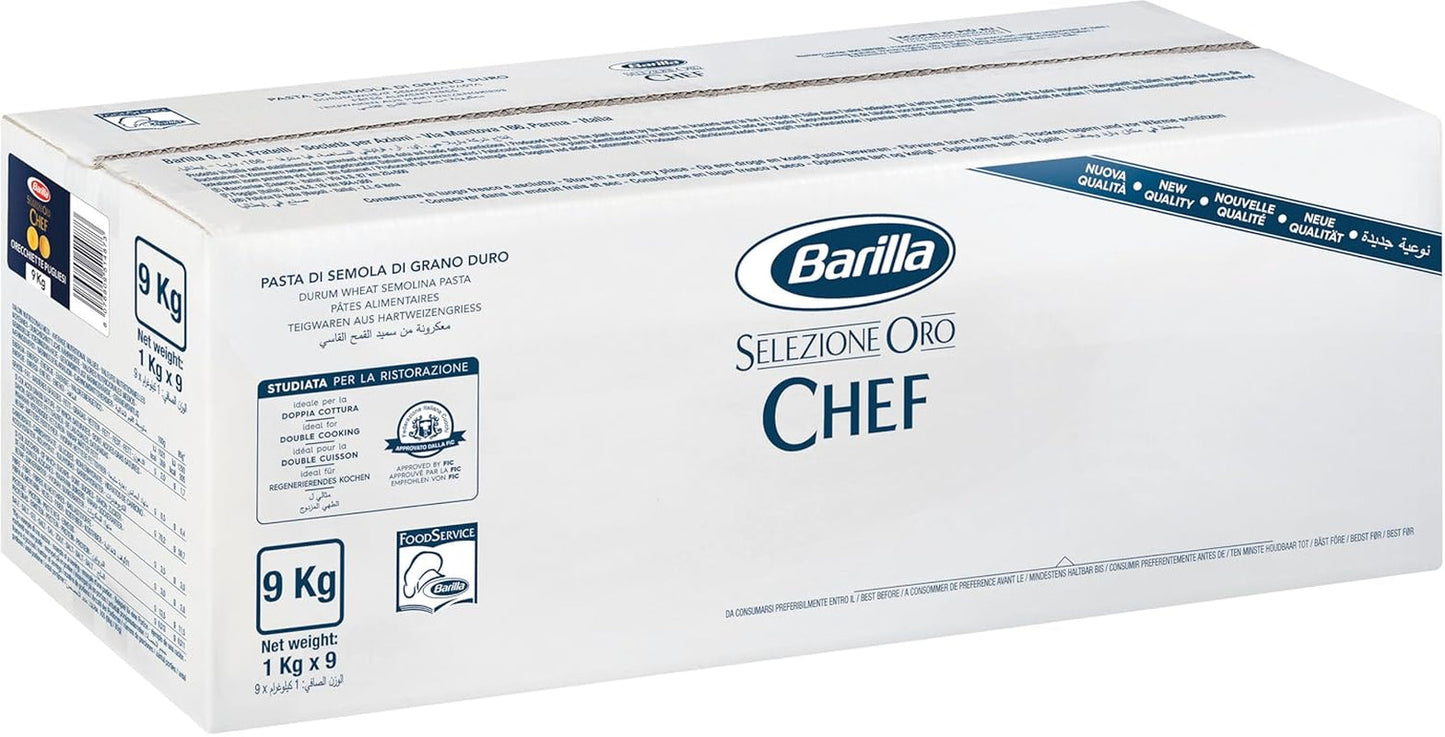 Barilla Selezione Oro Chef Orecchiette Pugliesi, 9er Pack (9 x 1kg)