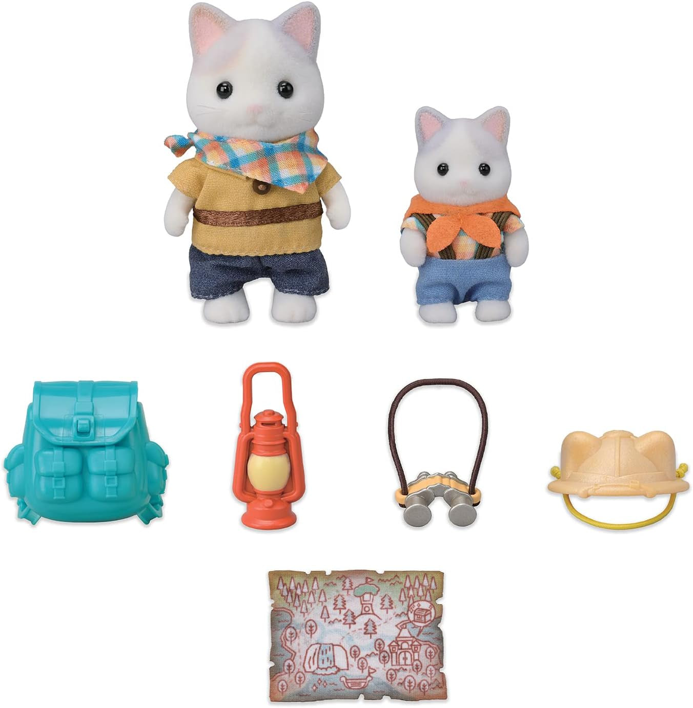 Sylvanian Families – 5763 Abenteuer-Entdecker-Set mit zwei Figuren, Vater und Baby-Milchkätzchen, Tierfigur, detailliertes Spielzeug für Kinder ab 3 Jahren