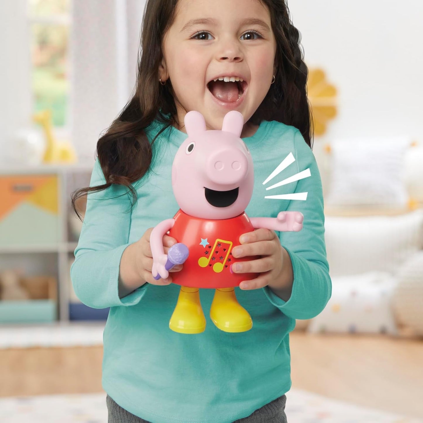 Peppa Pig Puppe, sprechend und singend, rosa, 20 cm