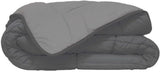 Poyet Motte Waschbare Steppdecke mit festem Bezug – 140 x 200 cm – Petrolblau/Mastixbeige Steppdecken und Steppdecken Naty Shop Stahl/Silber 200 x 200 x 1 cm