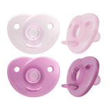 Philips AVENT Soothie – BPA-freier Schnuller für Babys im Alter von 0–6 Monaten, rosa/hellrosa (Modell SCF099/22)