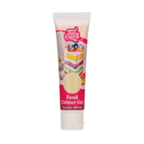 Lebensmittelfarbe Funcakes White Vanilla Gel: Hochkonzentrierte Lebensmittelfarbe für Teig, Creme, Fondant, Marzipan, Gebäck, leichte Dosierung, einzelne Tropfen für lebendige Farben, Halal, 30 g