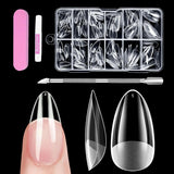 Vollständige Abdeckung für kurze Nägel, 120 Stück, 12 Größen, kurze Nagelspitzen für Gelnägel, zum Aufkleben auf künstliche Nägel, zum Aufkleben auf Nagelfeilen-Set, Nagelpolierer, Nagelhautschieber