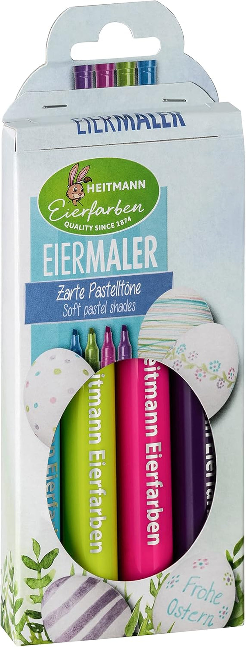 Heitmann Egg Colors - Egg Painter's Pastel - 4 Buntstifte in Rosa, Grün, Blau und Lila