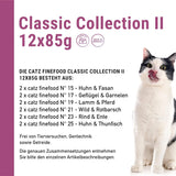 Catz Finefood Classic Collection Mixed Pack Nassfutter für Katzen – Gourmet-Nassfutter für Ihre Katze, getreide- und zuckerfrei, mit hohem Fleischanteil, 24 Beutel x 85 g