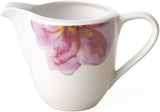 Villeroy & Boch - Rose Garden Milchbecher, 280 ml, Premium Porzellan, weiß/rosa