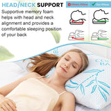 Comfysleep King-Size-Kissen aus Bambus-Viskose, kühlend, geschredderter Memory-Schaum, verstellbarer Bezug aus Bambus-Viskose, abnehmbarer/waschbarer Bezug, 2 Stück, Naty Shop Standard-Kissen