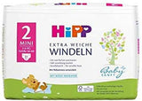 HiPP Babysanft Miniwindeln Größe 2 im 2-Wochen-Pack (124 Windeln)