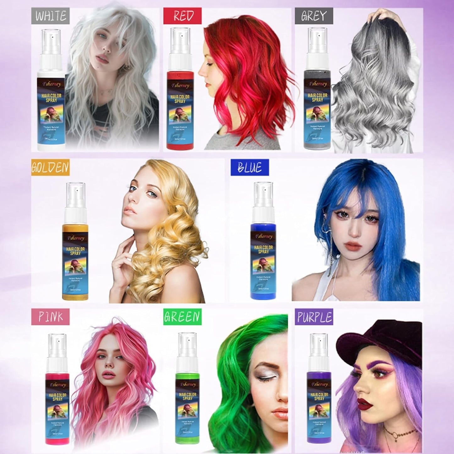 Haarspray-Farbe – 30 ml temporäres grünes Haarfärbespray, natürliches Haarfärbemittel, temporäres Haarfärbespray, waschbare Haarfärbemittel für Party, Cosplay, Halloween (grün), Naty Shop Haarfärbemittel