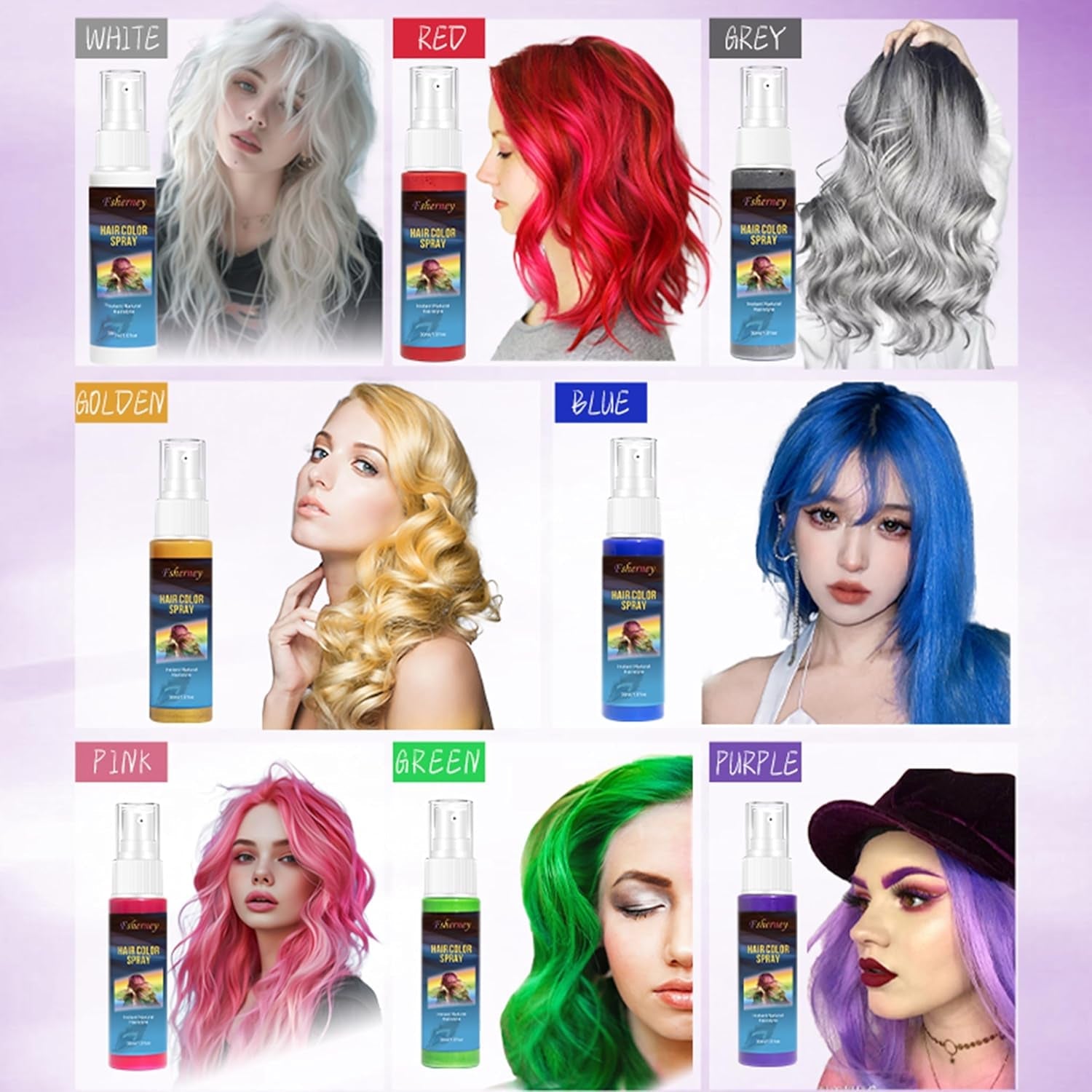 Haarspray-Farbe – 30 ml temporäres grünes Haarfärbespray, natürliches Haarfärbemittel, temporäres Haarfärbespray, waschbare Haarfärbemittel für Party, Cosplay, Halloween (grün), Naty Shop Haarfärbemittel