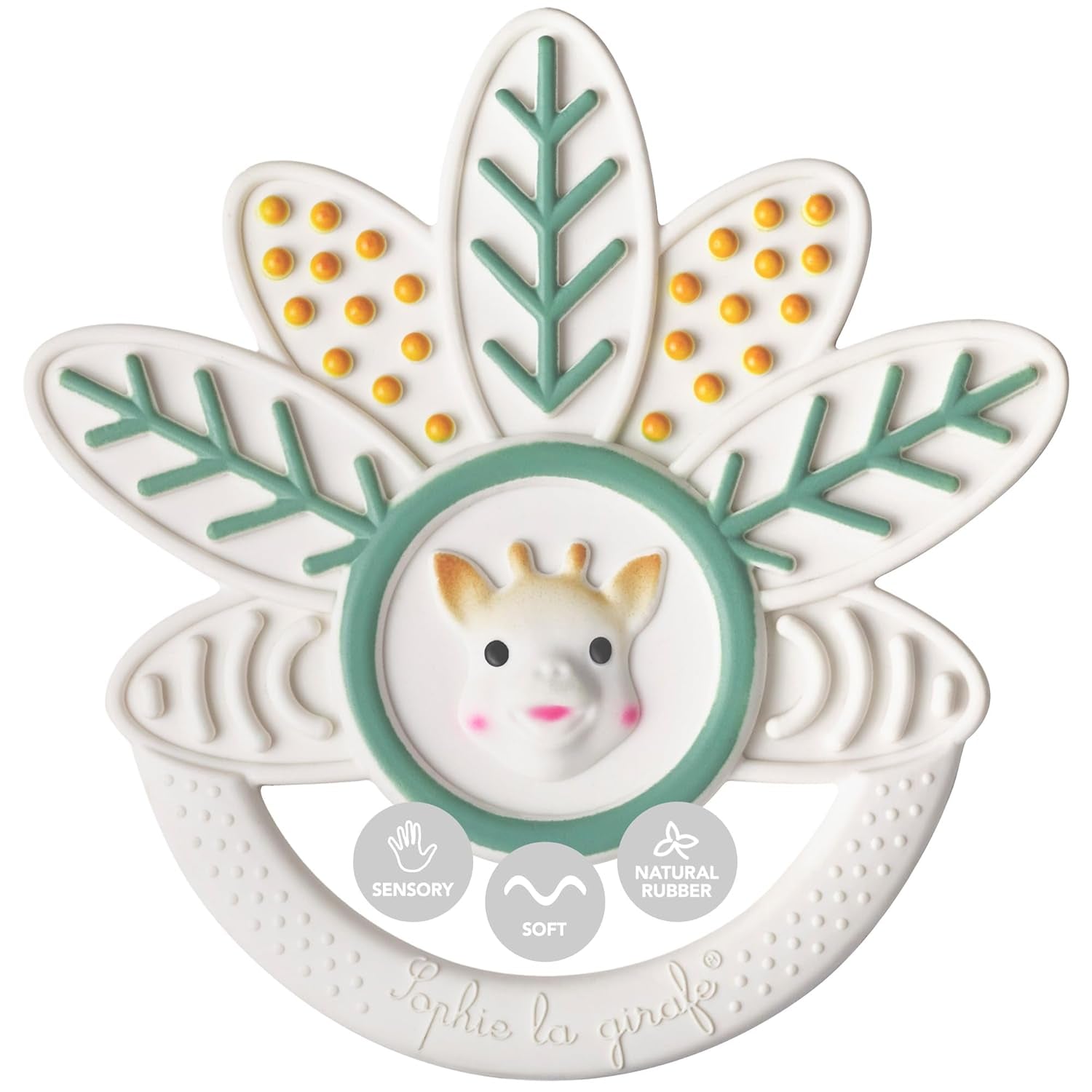 Sophie die Giraffe – Beißring mit tausend Blättern Sophie die Giraffe – Kauspielzeug – Gummi – Verschiedene Texturen – Für Babys ab 0 Monaten