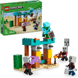 LEGO Minecraft The Illager Desert Patrol Videospielset für Kinder, Outpost-Minispielzeug und drei Minifiguren, darunter Plünderer, Diener und Kaktusritter 21267 Bausätze Besuche den LEGO-Store Standardtitel
