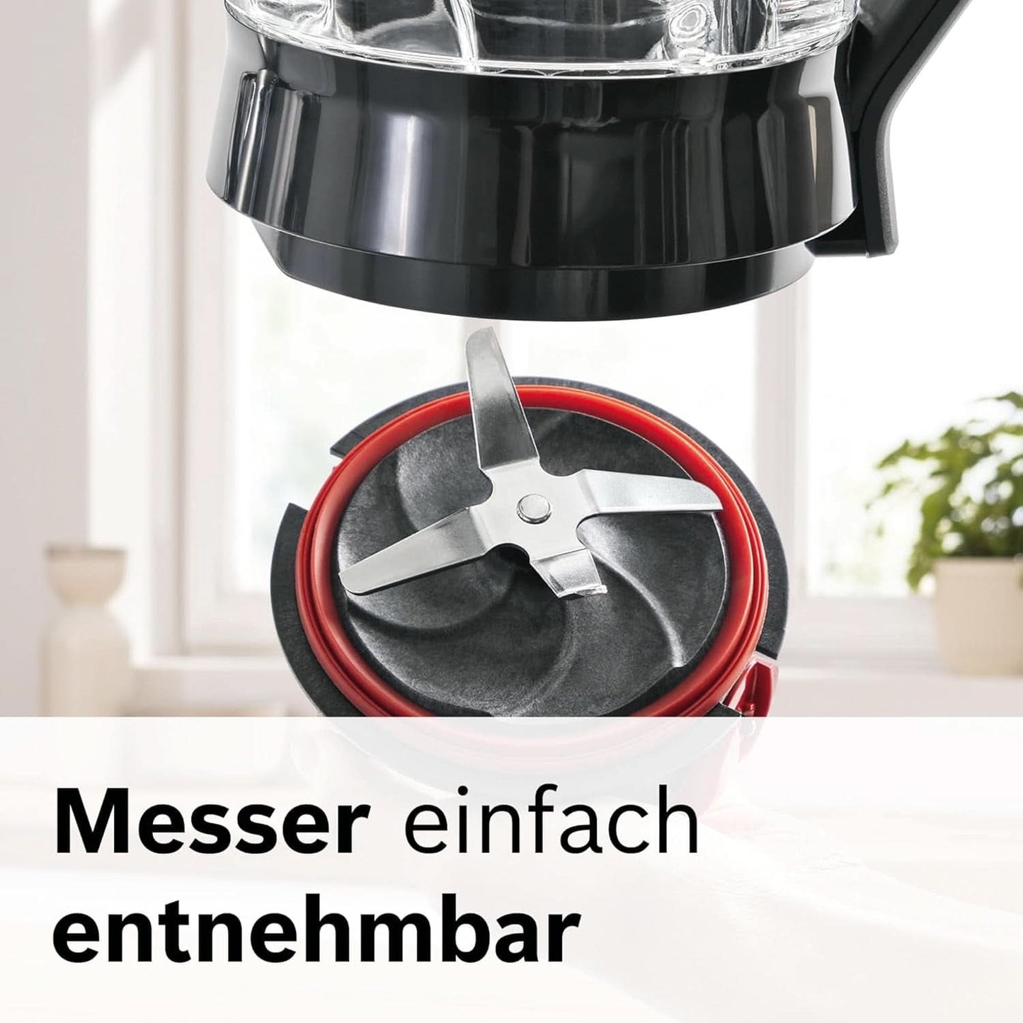 Bosch Standmixer Vitapower Serie 4 MMB6172SN, Verbesserte Version, 10 Jahre Motorgarantie, Edelstahl-Klingen, 1.5L Glasbehälter, Spülmaschinenfeste Teile, 30.000 U/Min, 1200 W, Silver Kitchen Naty Shop