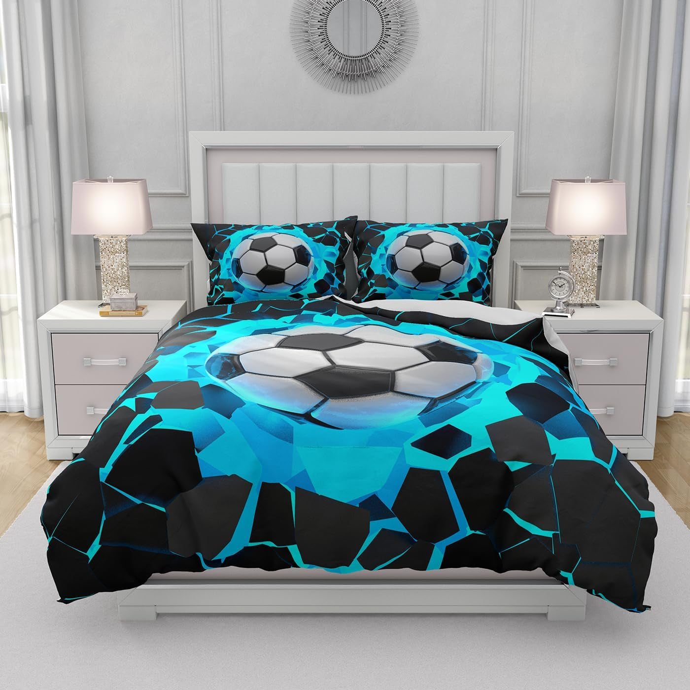 Kinderbettwäsche, Fußball, Polyester-Mikrofaser. Bettwäsche – Kinder Naty Shop